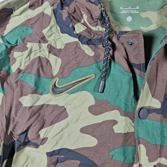 Nike Florida State Seminoles Camo Hooded Field Jacket Mens XL Woodland US Flag - Picture 3 of 9